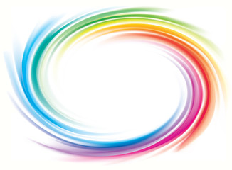 Vector backdrop of spiral rainbow spectrum