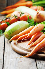 Concept of healthy vegan eating