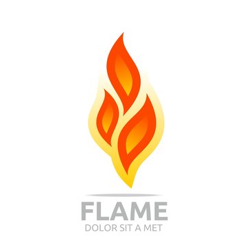 Logo Vector Flame Fire Design Luxury Logo, icon Shape illustration