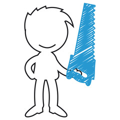 Short People Scribble - carpenter