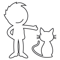 Short People Scribble - with cat