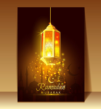 Ramadan Mubarak. Vector illustration.