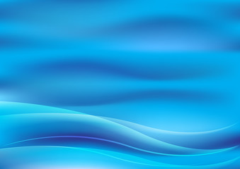 Abstract water background, vector wave illustration