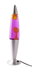 Pink magneta lava lamp isolated