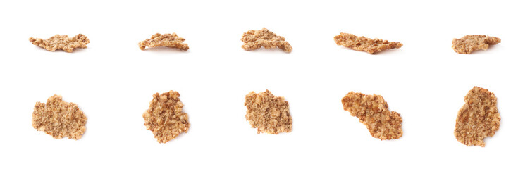 Whole grain cereal flake isolated