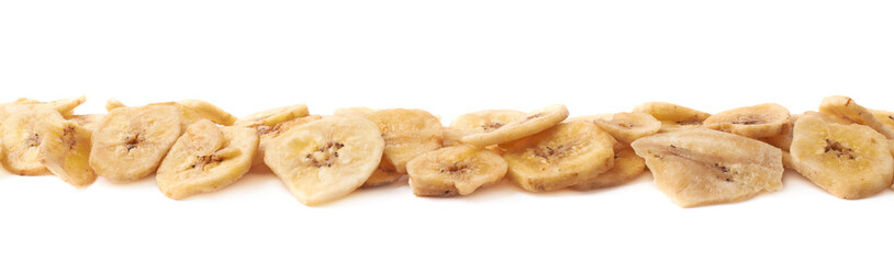Line made of dried banana slices