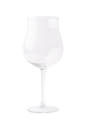 Empty wine glass isolated