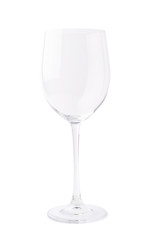 Empty wine glass isolated