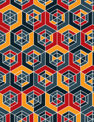 Geometric seamless pattern, endless colorful vector regular back