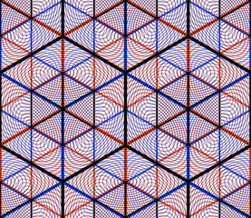 Geometric seamless pattern, endless colorful transparent vector