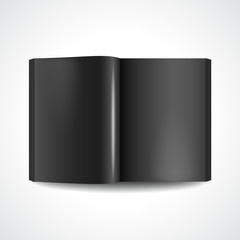 Book with black pages vector illustration