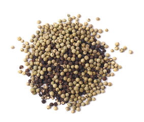 Pile of mixed peppercorn isolated