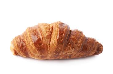 Sweet croissant pastry isolated