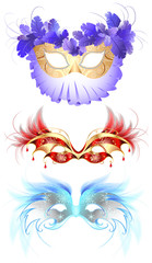 carnival masks with feathers