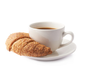 Croissant and cup of coffee