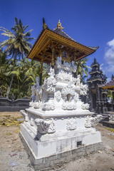 a small altar in Hindu temple,  Nusa Penida, Indonesia