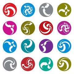 Infinite loop arrows vector abstract symbol, single color graphi