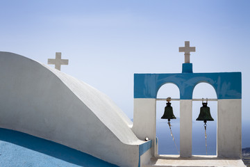 Traditional Greek church in Santorini island, Greece