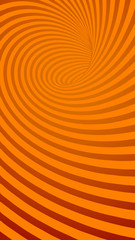 Spiral Orange Striped Abstract Tunnel Background