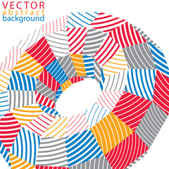 3D modern stylish abstract stripy background, origami facet vect