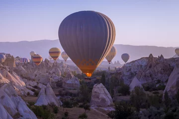 Fotobehang Hot air balloon cappadocia, Turkey © NicoElNino