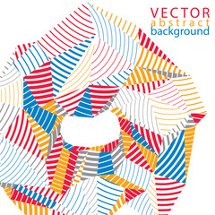 Vector complicated 3d backdrop, modern digital technology style