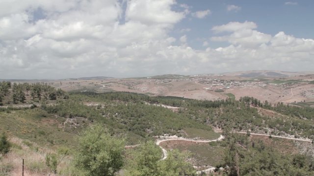 Aerial view of Galilee mountains 