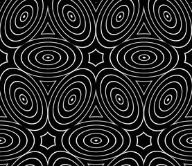 Endless monochrome symmetric pattern, graphic design. Geometric