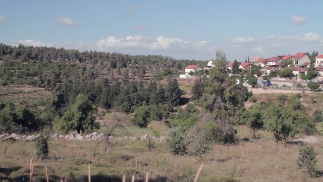 View of a village in Galilee heights