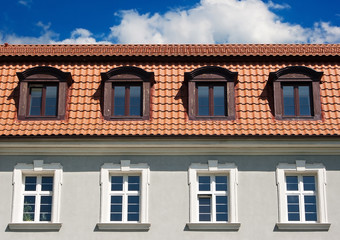 various windows of an old building