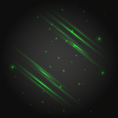 Green Glowing Stripes - Vector Background