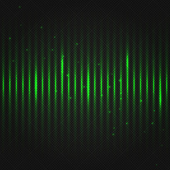 Green Glowing Stripes - Vector Background