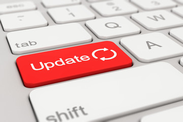 Fototapeta premium Tastatur - Update - rot