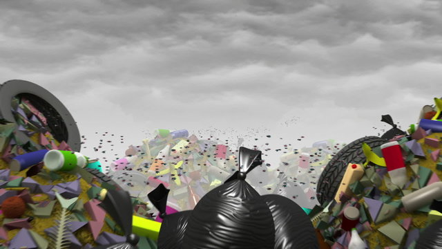 The Great Garbage Dump. 3D animation, seamless loop.