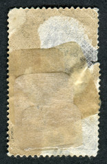 Fototapeta premium Reverse side of a postage stamp.