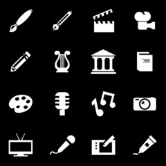 Vector white art icon set