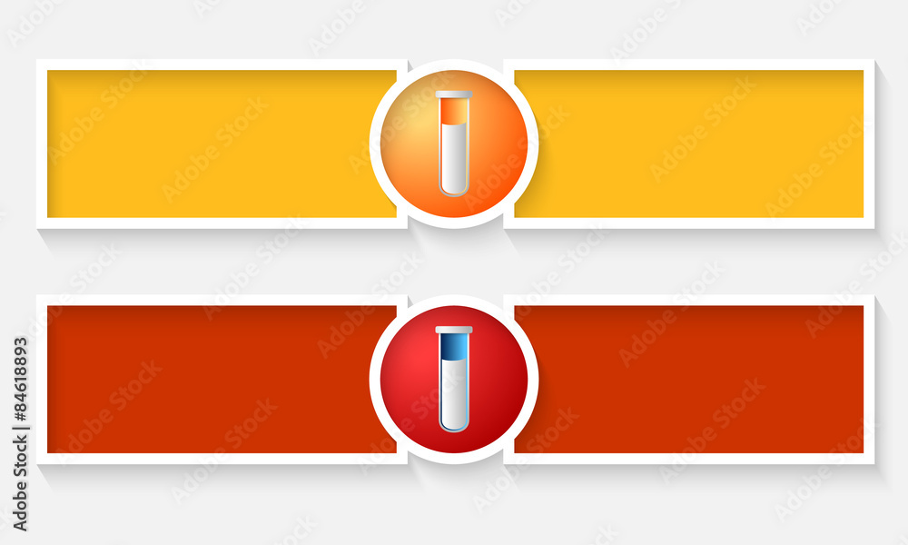 Poster abstract text frames for your text and test tube