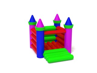bouncy castle 3d render image