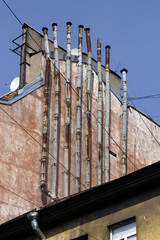 Saint Petersburg old wall pipes