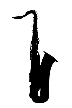 Silhouette of a saxophone