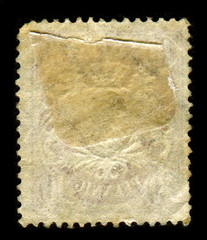 Fototapeta premium Reverse side of a postage stamp.