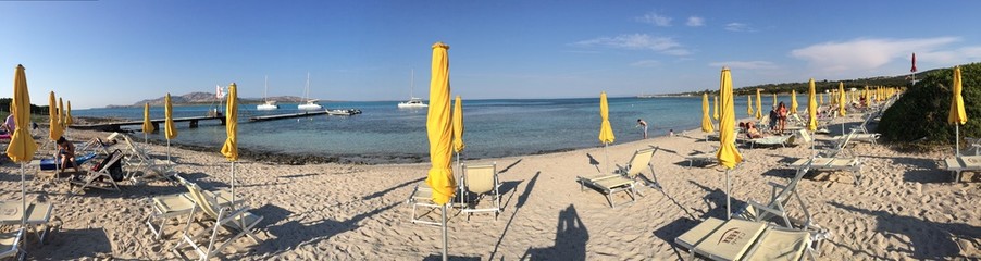 sunset on the beach, La Pelosa, Stintino - Italy