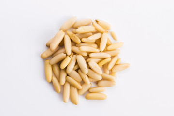 pine nuts isolated on white
