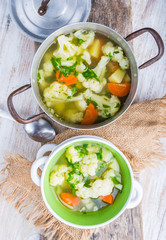 Home made cauliflower soup