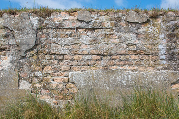 Hintergrund verwitterte Backsteinwand