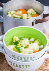 Home made cauliflower soup