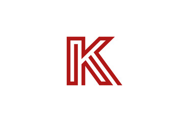 Letter K Logo vector alphabet design element template. ABC conce