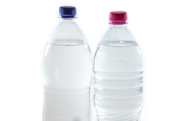  Stock image of purified water bottle over white background