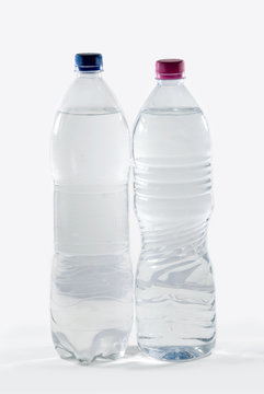  Stock image of purified water bottle over white background