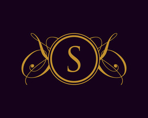 Fototapeta premium Luxurious Royal Elegant Logo S
